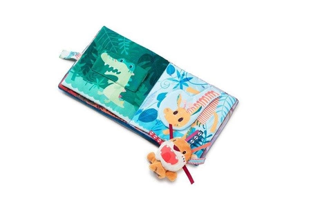 LILLIPUTIENS Książeczka z mini-pacynką wielofunkcyjna Lew Jack 9 m +