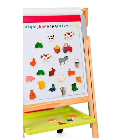 Magnesy drewniane Farma 24 sztuki, Janod