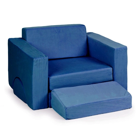 Fotel modułowy dla dzieci DIY 8 miękkich poduch składany - niebieski ECOTOYS