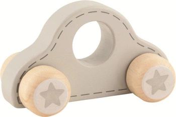Drewniane autko do rączki Szara gwiazdka 55893-Goki, samochody dla dzieci