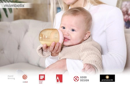 Mombella Butelka Antykolkowa dla Noworodka Roze PPSU 300ml