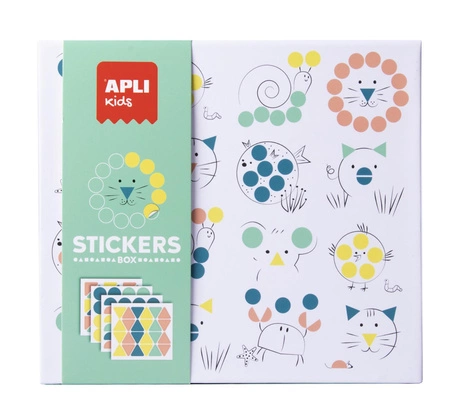 Zestaw z naklejkami geometrycznymi Apli Kids - Zwierzęta