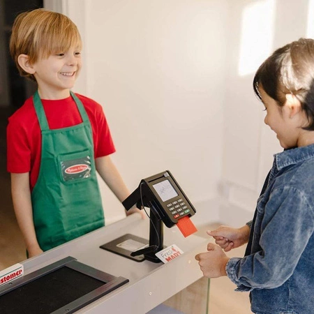 Wolnostojący drewniany sklep spożywczy Fresh Mart 19340 -Melissa & Doug, zabawa w sklep