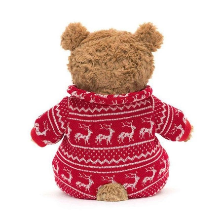 JellyCat - Miś Bartłomiej w Zimowej Piżamce 26 cm