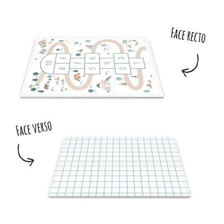 Play&Go TILOO Dwustronna Mata Piankowa 3w1 Hopscotch 120x180cm