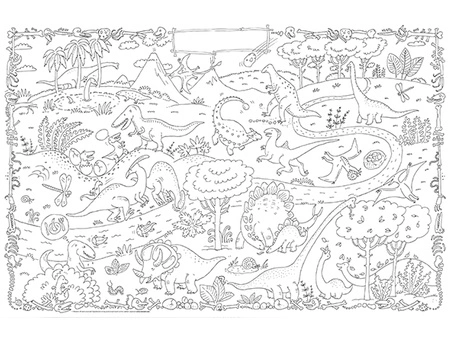 Kolorowanka podłogowa XXL - Dinozaury 4l+ MONUMI