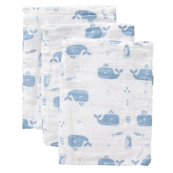Fresk Myjki zestaw 3 szt. Wieloryb Blue fog
