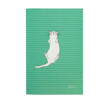 Średni Zeszyt - Koty - Feline Fine (Bold Green)