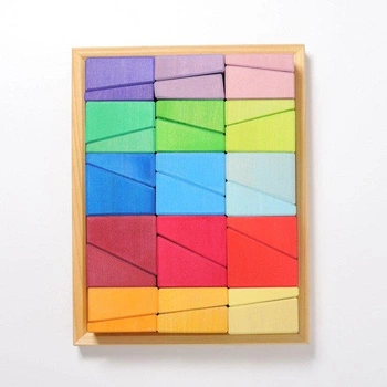 Układanka Ukośne Bloki, kolorowe, 3+, Grimm's