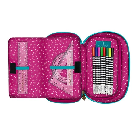 Rozkładany, 4-Częściowy Piórnik z Wyposażeniem - Gorjuss - Fairground - Fireworks