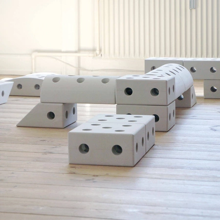 MODU Dreamer kit 12in1 – Kreatywne klocki rozwijające motorykę dużą, żółty