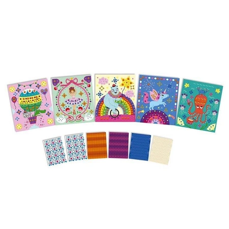 Zestaw kreatywny Kryształki i naklejki Fiesta 4+, Janod