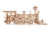 Mechaniczne puzzle 3D – Duża lokomotywa R17 z wagonem i torami