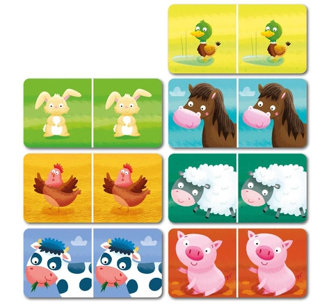 Domino w kartonowym domku Apli Kids - Farma