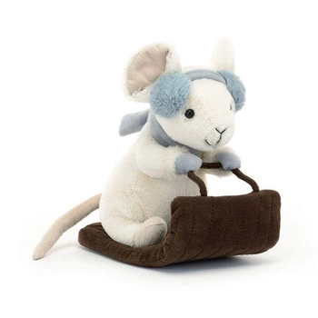 JellyCat -  Myszka na Sankach 18 cm