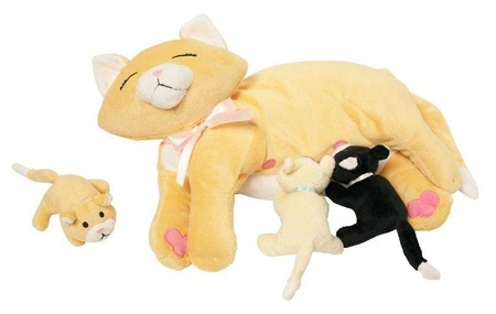 Pluszowa, karmiąca mama z kociakami, 107790-Manhattan Toy, maskotki dla dzieci