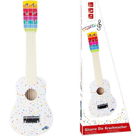 Gitara dla dziecka kolorowe kropki 10382-small foot, instrumenty muzyczne dla dzieci
