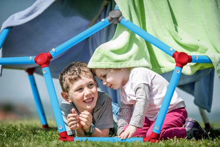 Drabinka Dome Climber - Domowy plac zabaw Małpi gaj / niebieska do koszyka Lil Monkey