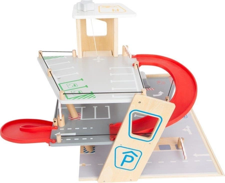 Parking dla dzieci garaż premium z myjnią, windą, stacją samochodów elektrycznych, stacją benzynową 11676- Small Foot, zabawki dla chłopców i dziewczynek
