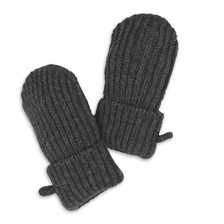Lodger Rękawiczki dziecięce z wełny merino 100% grafitowe Pigeon 0-12m
