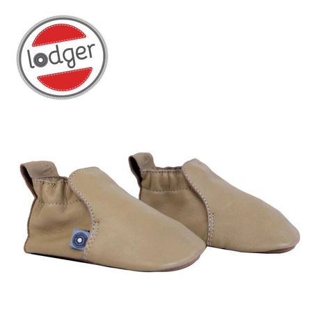 Lodger Skórzane buciki dla niemowląt piaskowe Stepper Sand r. 19