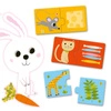 Puzzle tektura duo Zwierzatka i ich obiady DJ08166