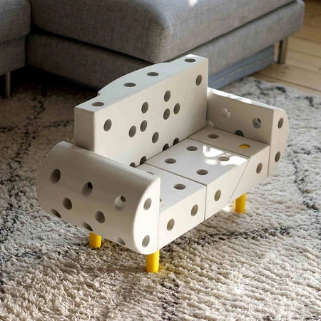 MODU Explorer kit 8in1 - Kreatywne klocki rozwijające motorykę dużą, żółty