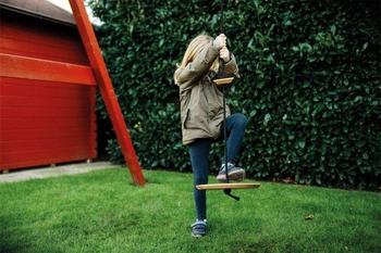 Lina do wspinaczki z huśtawką 2w1 huśtawka ogrodowa dysk 12406 Small Foot zabawy w plenerze