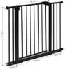 Bramka barierka zabezpieczająca 74-105 cm na schody i drzwi stal dodatkowe panele czarna ECOTOYS