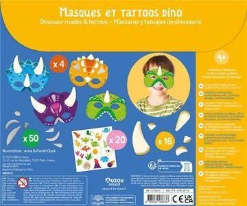 Auzou Zestaw kreatywny maski i tatuaże z dinozaurami 36738