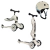 Zestaw SCOOTANDRIDE Highwaykick 1 2w1 Jeździk i hulajnoga 1-5 lat ASH + Kask XXS ASH