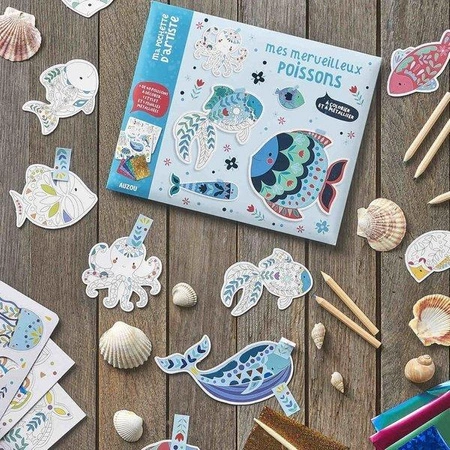 Auzou Zestaw artystyczny Brokatowe rybki 93043