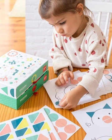 Zestaw z naklejkami geometrycznymi Apli Kids - Zwierzęta