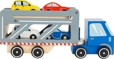 Metalowa zabawka samochód Transporter 8588-Small Foot, pojazdy dla dzieci