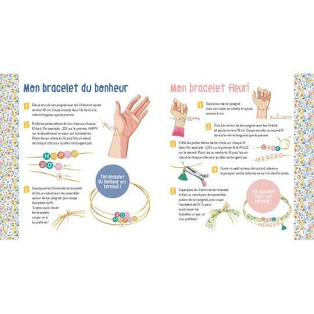 Auzou Zestaw bransoletek DIY z koralikami i tasiemkami 20041