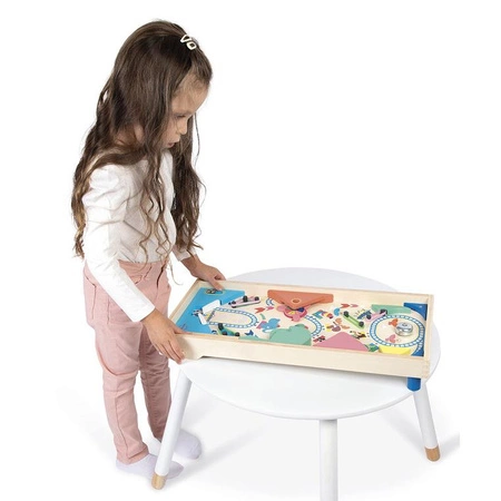 Janod Gra zręcznościowa drewniana Pinball Applepop 5+