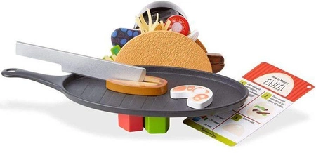 Zestaw do przygotowania Tortilli 43 el Wypełnij i złóż 19370-Melissa & Doug, zabawa w gotowanie
