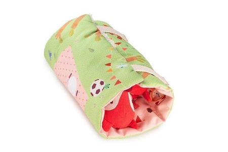 LILLIPUTIENS Mini - przytulanki rodzina lisków z rozkładaną matą Lisiczka Alice 2 lata+