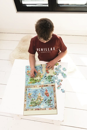 Scratch, 2 w 1 Puzzle magnetyczne i gra obserwacyjna - Mapa świata 80 el.