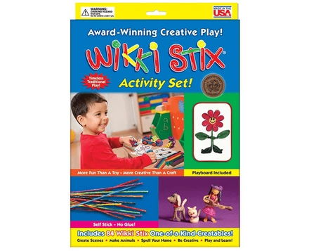 Woskowe sznureczki Wikki Stix - Activity Set 84 szt + podkładka