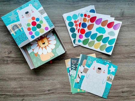 Zestaw z naklejkami Apli Kids - Miś