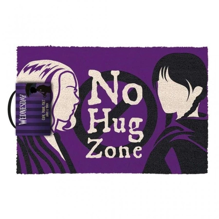 "No Hug Zone" Wycieraczka Wednesday Adams