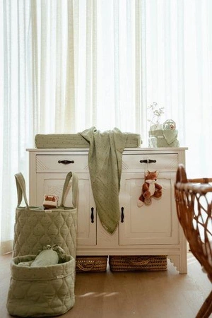 Little Dutch Otulacz muślinowy 120x120 cm Blueberry Leaves