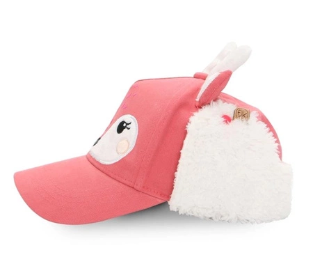 FlapJack Czapka Dziecięca z Daszkiem i Nausznikami 3D Jelonek L