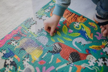 Mudpuppy Puzzle rodzinne Zwierzęta z lasu deszczowego 500 elementów 8+