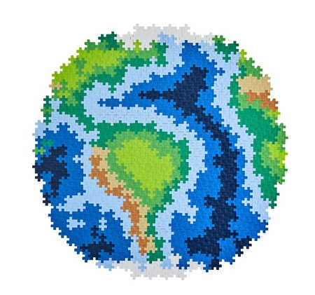 Plus-Plus Mini, Puzzle po numerach 800 szt - Kula ziemska