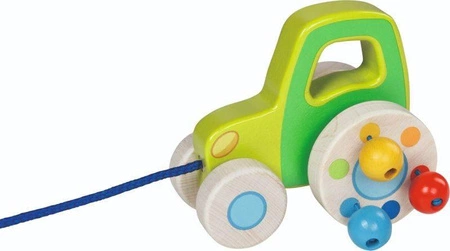 Traktorek z kulkami 54858- Goki, zabawki do ciągnięcia