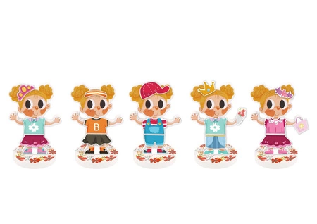 TOOKY TOY Stylizacja Laleczki Magnetyczne Ubranka + Figurka Do Ubierania