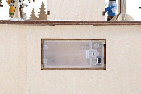 Drewniany kalendarz adwentowy Jarmark Bożonarodzeniowy z światłem 1290-Smal Foot