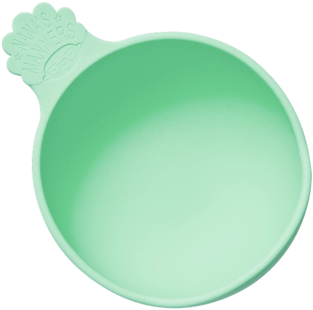 Nana's Manners GREEN Miska silikonowa z przyssawką i uchwytem